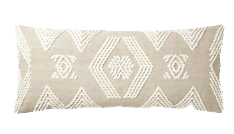 13" x 35" Sand/Ivory Pillow Cover Only