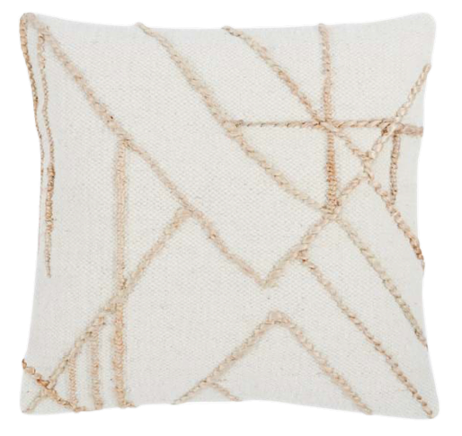 22" x 22" Handwoven Ivory Pillow Cover Only