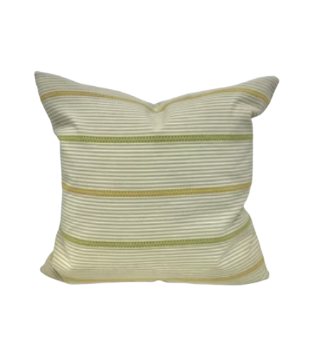 20" x 20" Green/Gold and Grey Stripe Pillow Cover Only