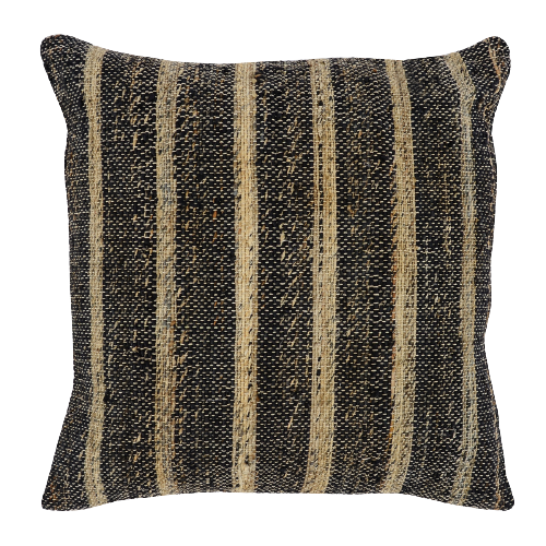 24" x 24" Black / Natural Pillow Cover Only